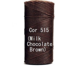 Linhasita Milk Chocolate Brown cor 515, Waxed Polyester Cord/ Durable/ Hilo