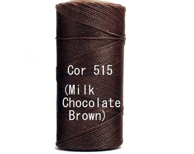 Linhasita Milk Chocolate Brown cor 515, Waxed Polyester Cord/ Durable/ Hilo