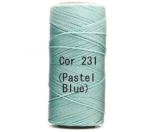 Linhasita Pastel Blue Cor 231/ Waxed Polyester Macrame Cord / String / Hilo