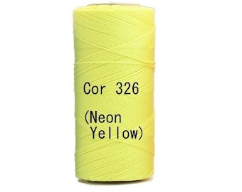 Linhasita Neon Yellow Cor 326/ Waxed Polyester Macrame Cord / String / Hilo/ Spool