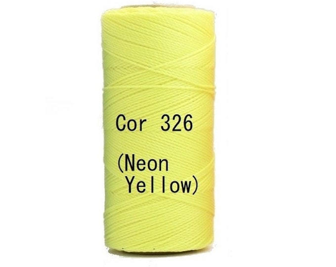 Linhasita Neon Yellow Cor 326/ Waxed Polyester Macrame Cord / String / Hilo/ Spool