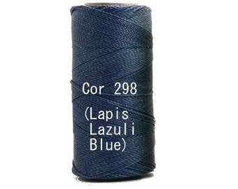 Linhasita Lapis Lazuli Blue cor298, Waxed Polyester/ Macrame/ Cord/ Durable/ Hilo