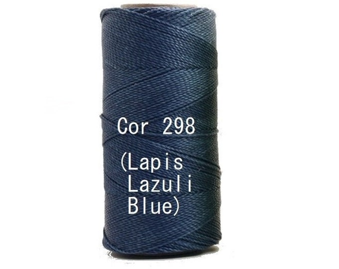 Linhasita Lapis Lazuli Blue cor298, Waxed Polyester/ Macrame/ Cord/ Durable/ Hilo
