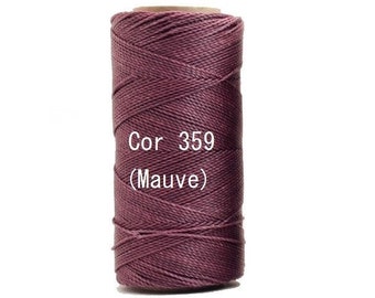 Linhasita Mauve Purple Cor 359, Waxed Polyester Cord Washable, durable, spool, string
