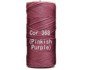 Linhasita Pinkish Purple cor 368, Waxed Polyester Macrame Cord / String / Hilo