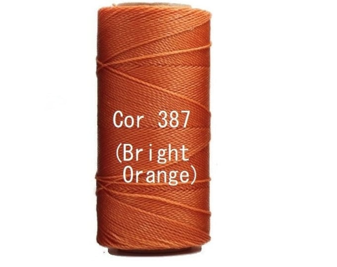 Linhasita Bright Orange Cor 387, Waxed Polyester Macrame Cord / String / Hilo