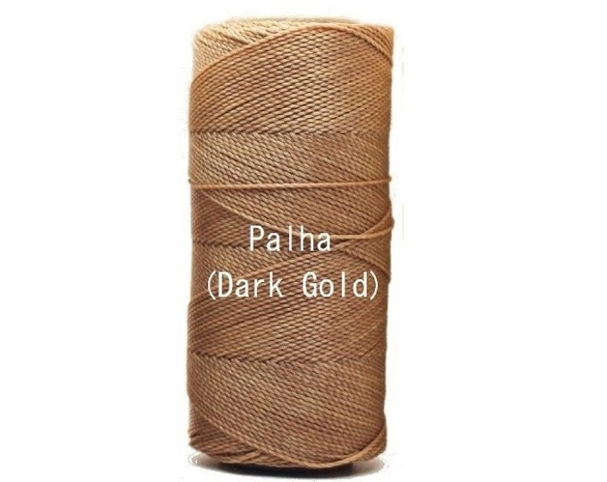 Linhasita Dark Gold (Palha),  Waxed Polyester String/ Spools/ Hilo