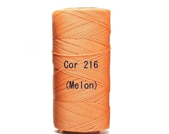Linhasita Melon Cor 216, Waxed Polyester Macrame Cord / String / Hilo/ Spool