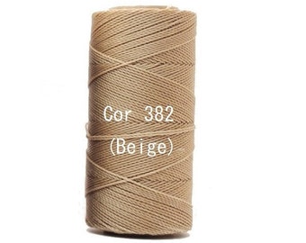 Linhasita Beige Cor 382, Waxed Polyester Macrame Cord / String / Hilo