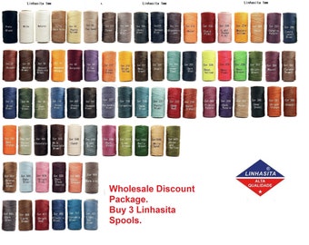 Buy Any 3 Linhasita Macrame Colors- Whole Sale Discount Package- waxed polyester cord - Hilo