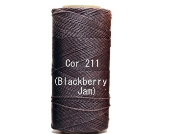 Linhasita Blackberry Jam Cor 211, Waxed Polyester Macrame Cord / String / Hilo