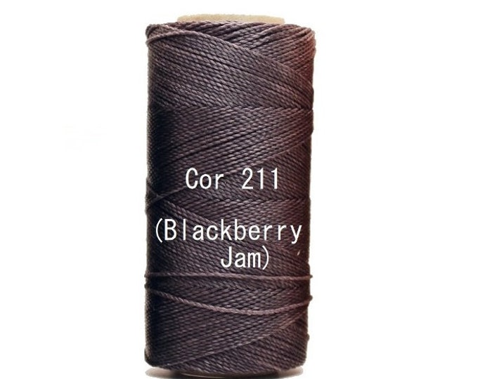 Linhasita Blackberry Jam Cor 211, Waxed Polyester Macrame Cord / String / Hilo