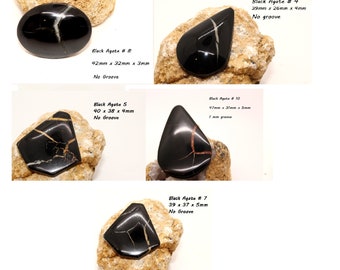 Group Black Agate with Iron Inclusion "Sectoriana"/ Tribal/ Crystal/ Gemstone
