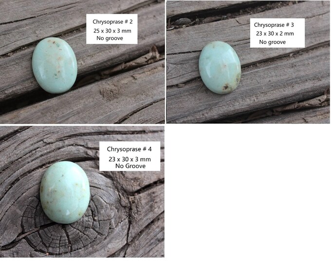 Group Chrysoprase Stones/ Semi precious Gemstones/ Cabochon/ Natural/ Jewelry Supply