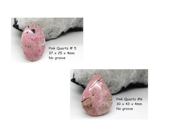 Natural Pink Quartz, Semiprecious Gemstone Cabochon.