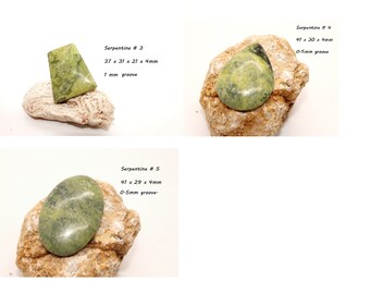 Group Serpentine, Semi Precious Gemstone Cabochons
