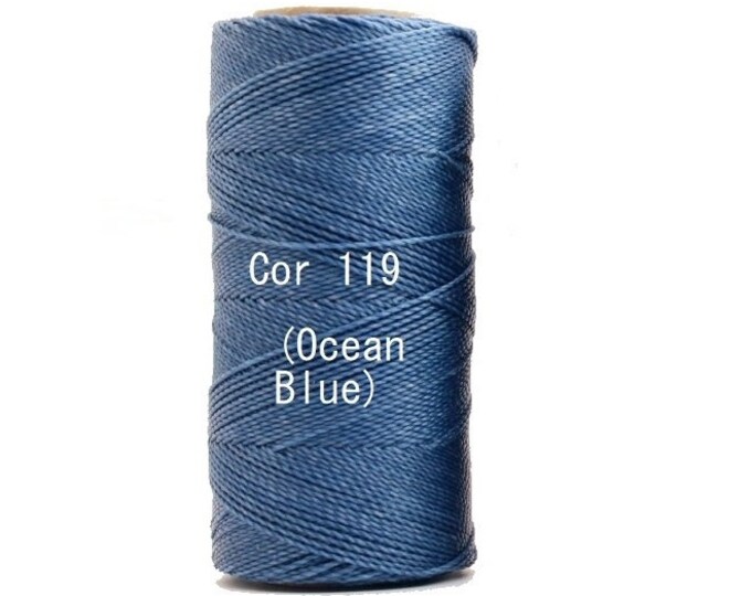 Linhasita Ocean Blue Cor 119, Waxed Polyester String/ Hilo/ Cord/ Spools