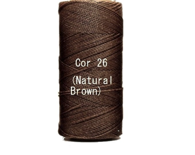 Linhasita Natural Brown Cor 26, Waxed Polyester Macrame Cord/ String/ Hilo/ Spool