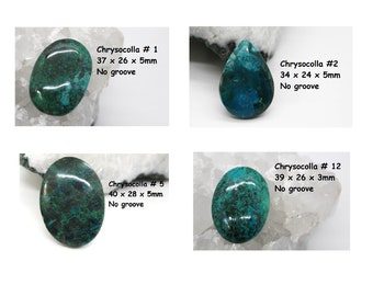 Chrysocolla Semiprecious Gem/ Cabochon/ Healing Stone/ Polished