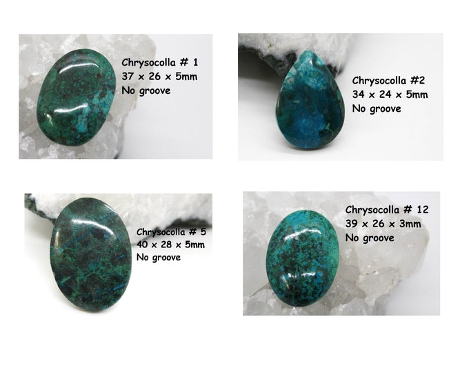 Chrysocolla Semiprecious Gem/ Cabochon/ Healing Stone/ Polished