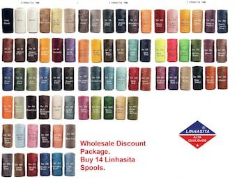 Buy Any 14 Linhasita Macrame Colors- Whole Sale Discount Package- waxed polyester cord - Hilo