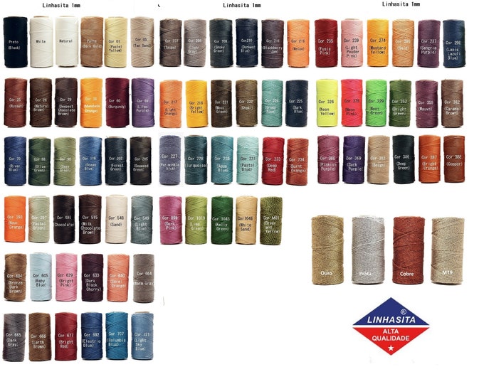 Linhasita 1 mm Macrame Colors waxed polyester cord - Hilo/ Beckinka (2nd)