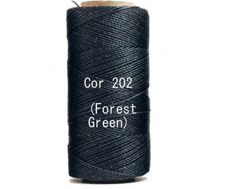 Linhasita Dark Forest Green Cor 202, Waxed Polyester Macrame Cord / String / Hilo