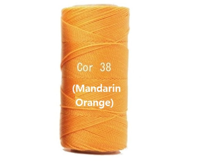 Linhasita Mandarin Orange (Cor 38) for Macrame Jewelry/ Spools/ String/ Hilo