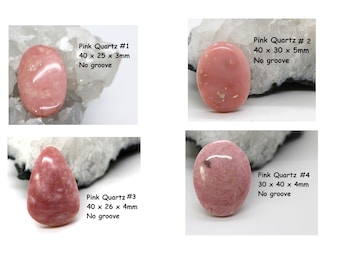 Natural Pink Quartz, Semiprecious Gemstone Cabochon.