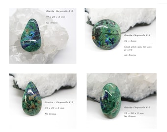 Group Azurite-Chrysocolla Gemstones/ Cabochon/ Crystal/ Formed and Polished