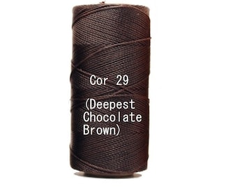 Linhasita Deepest Chocolate Brown (Cor 29) (Blackish Brown) Macrame String/ Cord/ Spool