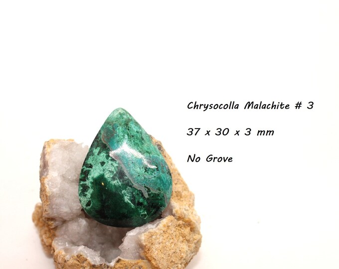 Chrysocolla Semiprecious Gem/ Cabochon/ Healing Stone/ Polished