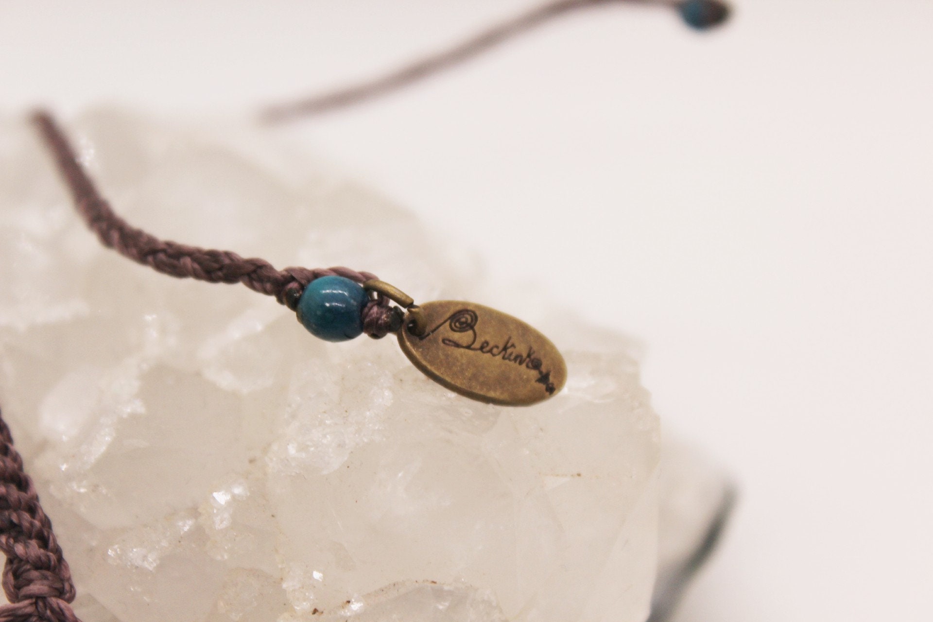 Handmade Macrame Necklace with Chrysoprase Gemstone-Tribal Handmade Macrame Necklace with Chrysoprase Gemstone-Tribal