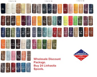 Buy Any 24 Linhasita Macrame Colors- Whole Sale Discount Package- waxed polyester cord - Hilo