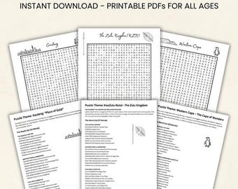 Fun Facts & Word Search| Discovering Africa| South African Provinces Word Search 9 Pack| Learn and Search| (Printable PDF)