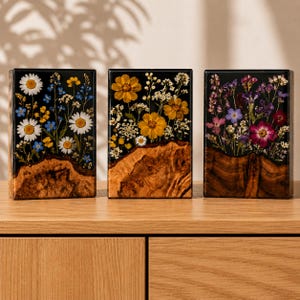 Pressed Flower Memorial Urn | Personalized Cremation Keepsake | Sympathy Gift