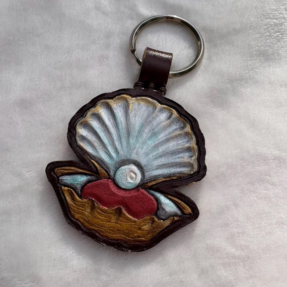 Oyster and Pearl Keyfob/ Purse Charm