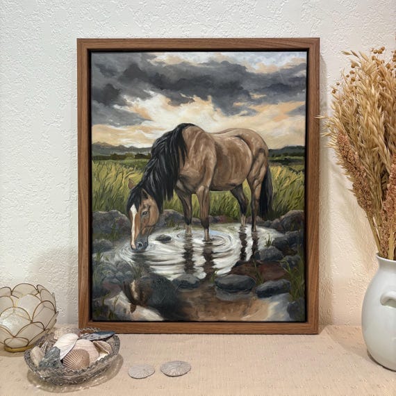 Original Horse Oil Painting - “A Moment of Calm”
