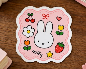 bunny sticker, Cute Capybara Vinyl Sticker, Waterproof Animal Decal, Laptop Sticker, Water Bottle Sticker, Journal Accessory