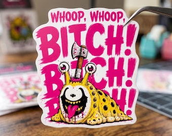 Sluggalos Whoop Whoop Sticker, Funny Fantasy Creature Decal, Reader Humor Gift, Laptop Water Bottle Vinyl, Free Shipping