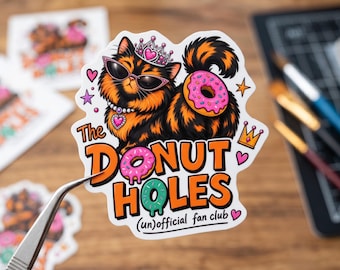 The Donut Holes Sticker, Dungeon Crawler Carl Fan Art, Princess Donut Decal, Adventure Humor Decal, Reader Gift Idea, Free Shipping