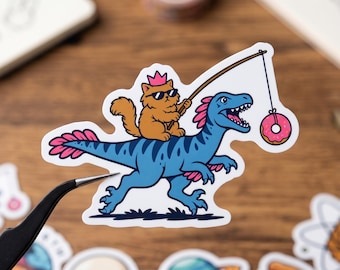 Mongo and Princess Donut Sticker, Dungeon Crawler Carl Fan Art, Funny Decal , Adventure Humor Decal, Reader Gift Idea, Free Shipping