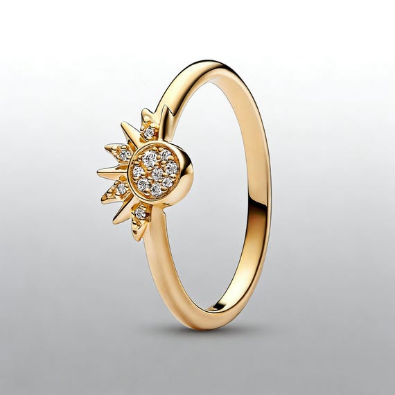 Pandora Sun & Moon Celestial Stackable Ring, 925 … - image 2
