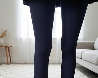 High Waist Black Tights for Women, Soft Stretchy Opaque Pantyhose, Comfortable Everyday Leggings for Work Office Casual Wear