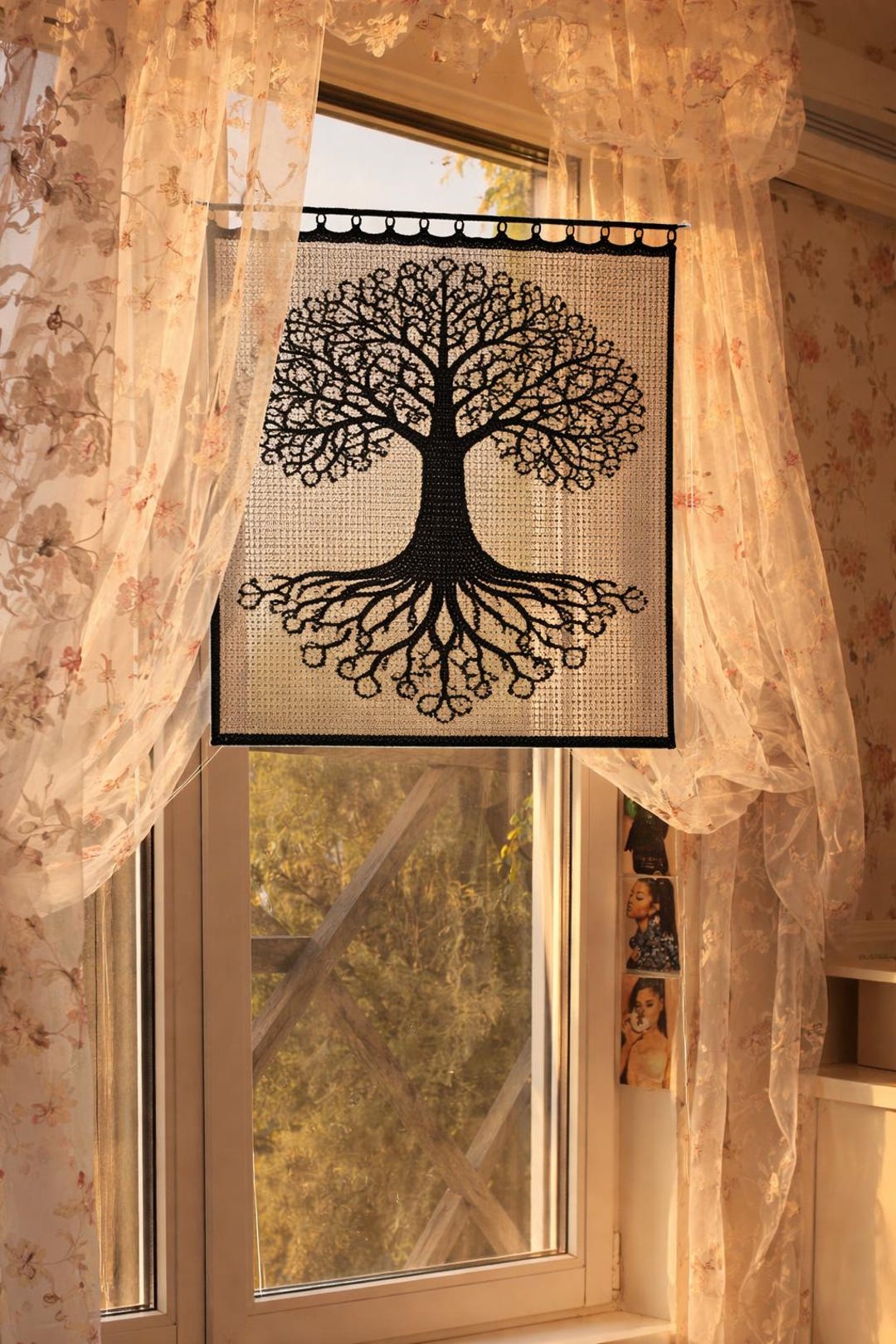 Tree of Life Filet Crochet Pattern, Boho Wall Hanging Chart (PDF ...