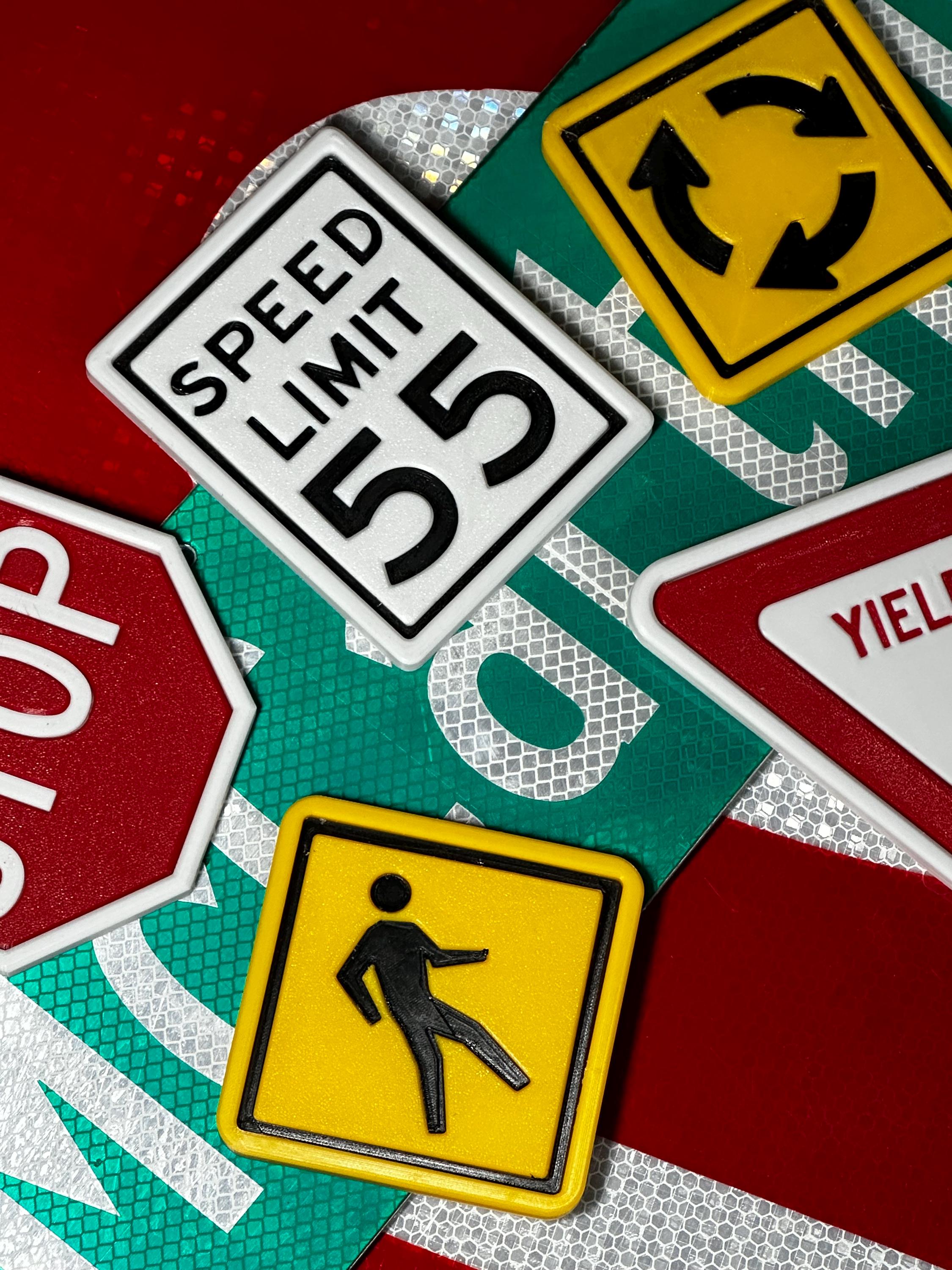 Street Sign Coaster Set, Car Lover Gift 3d Printed Coasters - Etsy