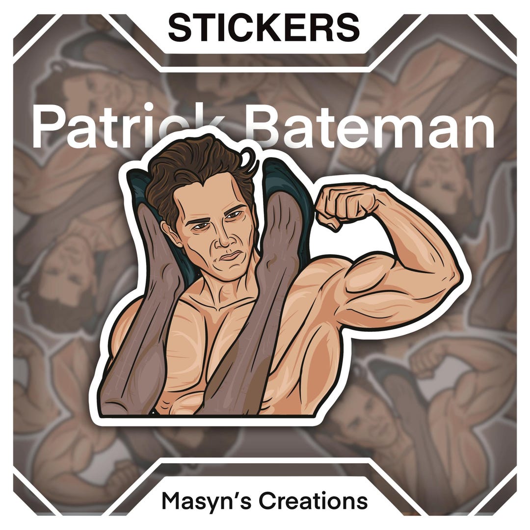 Patrick Bateman Sticker – American Psycho Inspired Vinyl Decal, Dark ...