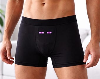 Cueca Boxer Pixel Eyes, Shorts Gamer Voxel, Presente Retrô 8 Bit