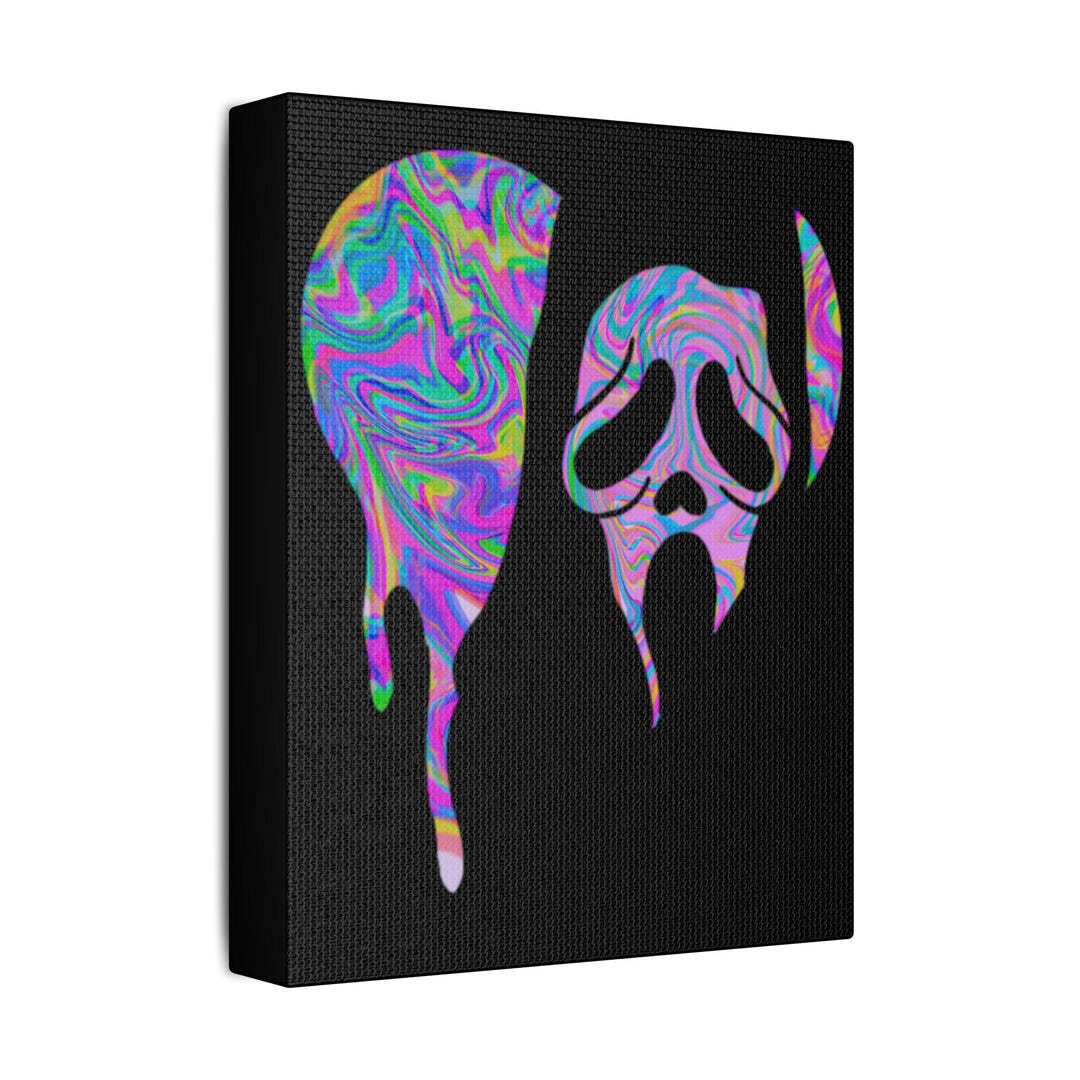 Scream Drip Psychedelic Drip Scream Mask Canvas - Etsy