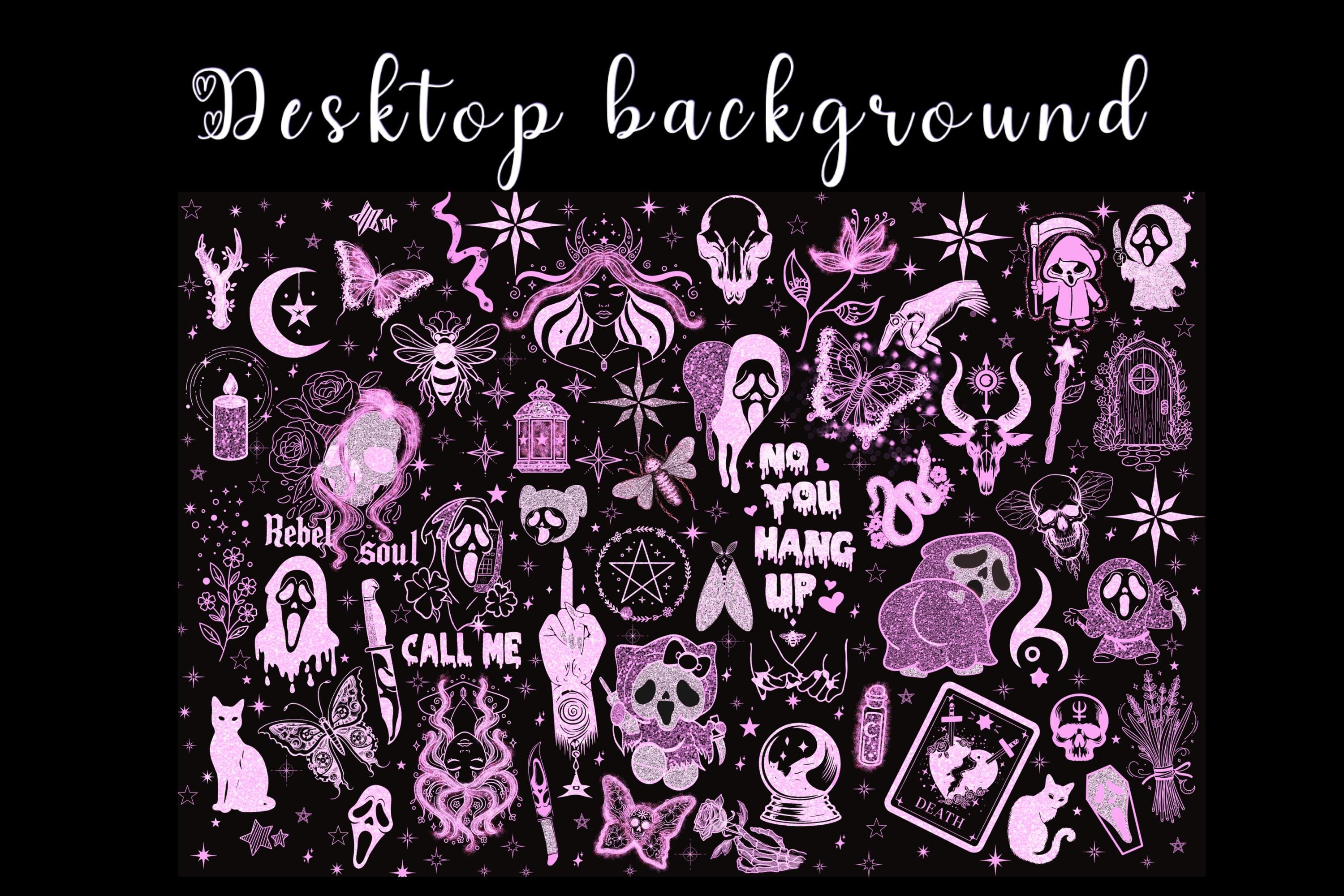 Pastel Goth Computer Background